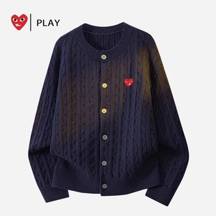 PLAY官方旗舰店正品针织开衫毛衣女秋冬季新款慵懒风麻花宽松外套