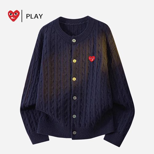 PLAY官方旗舰店正品针织开衫毛衣女秋冬季新款慵懒风麻花宽松外套