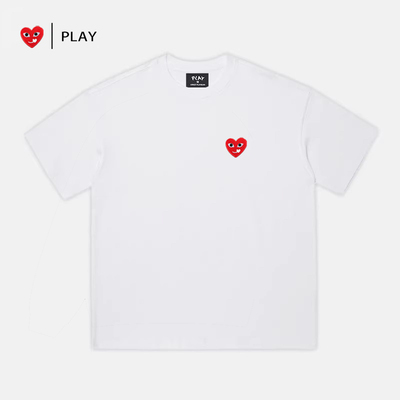 PLAY官方旗舰店正品纯棉白色短袖T恤男女款2026夏季宽松半袖上衣