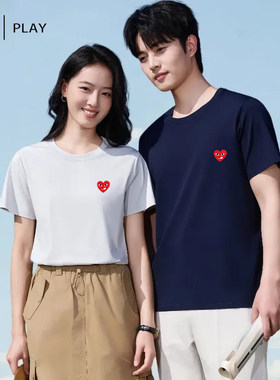 PLAY官方旗舰店正品春夏情侣款男女简约纯棉短袖t恤2026夏季新款