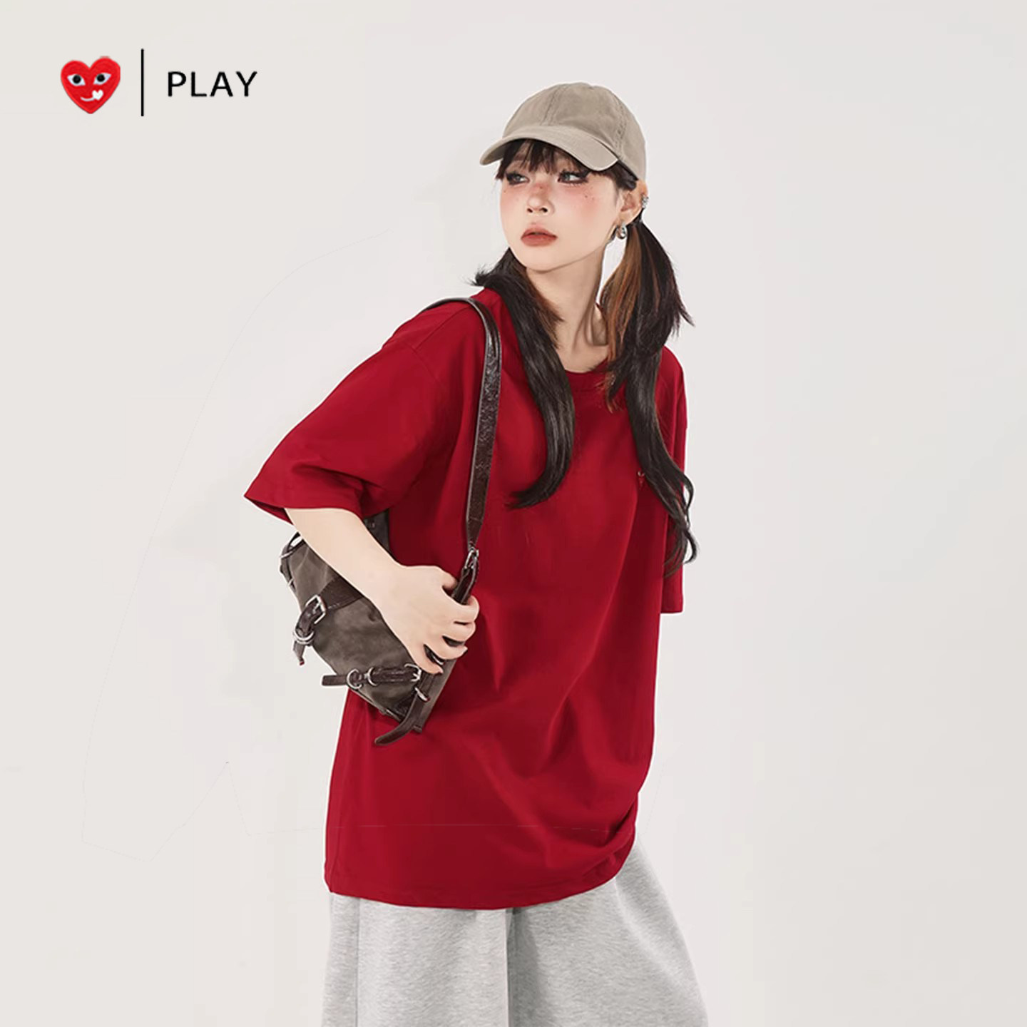 PLAY官方旗舰店正品纯棉短袖T恤男女同款2026夏季新款宽松上衣服图片