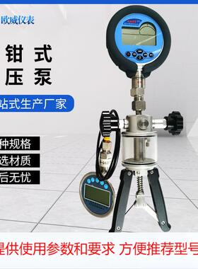 手钳式液压泵船厂压力表校准船舶液压水油便携式手持0-60Mpa