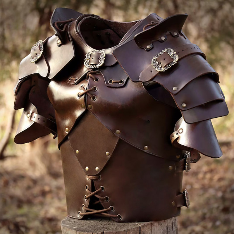 欧洲中世纪骑士盔甲真人可穿服装铆钉甲片装饰COSPLAY演出表演