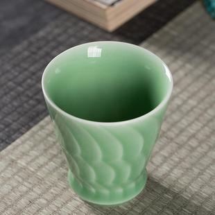 龙泉青瓷随手杯茶杯陶瓷家用创意会客泡茶杯办公室杯子待客杯单杯