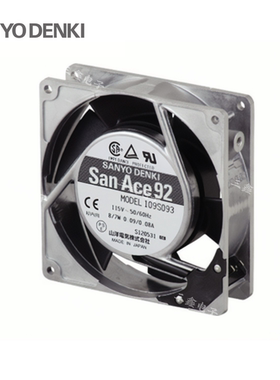 日本三洋SANYO 109S093 AC115V 8/7W 92*92*25MM 铝框交流风扇