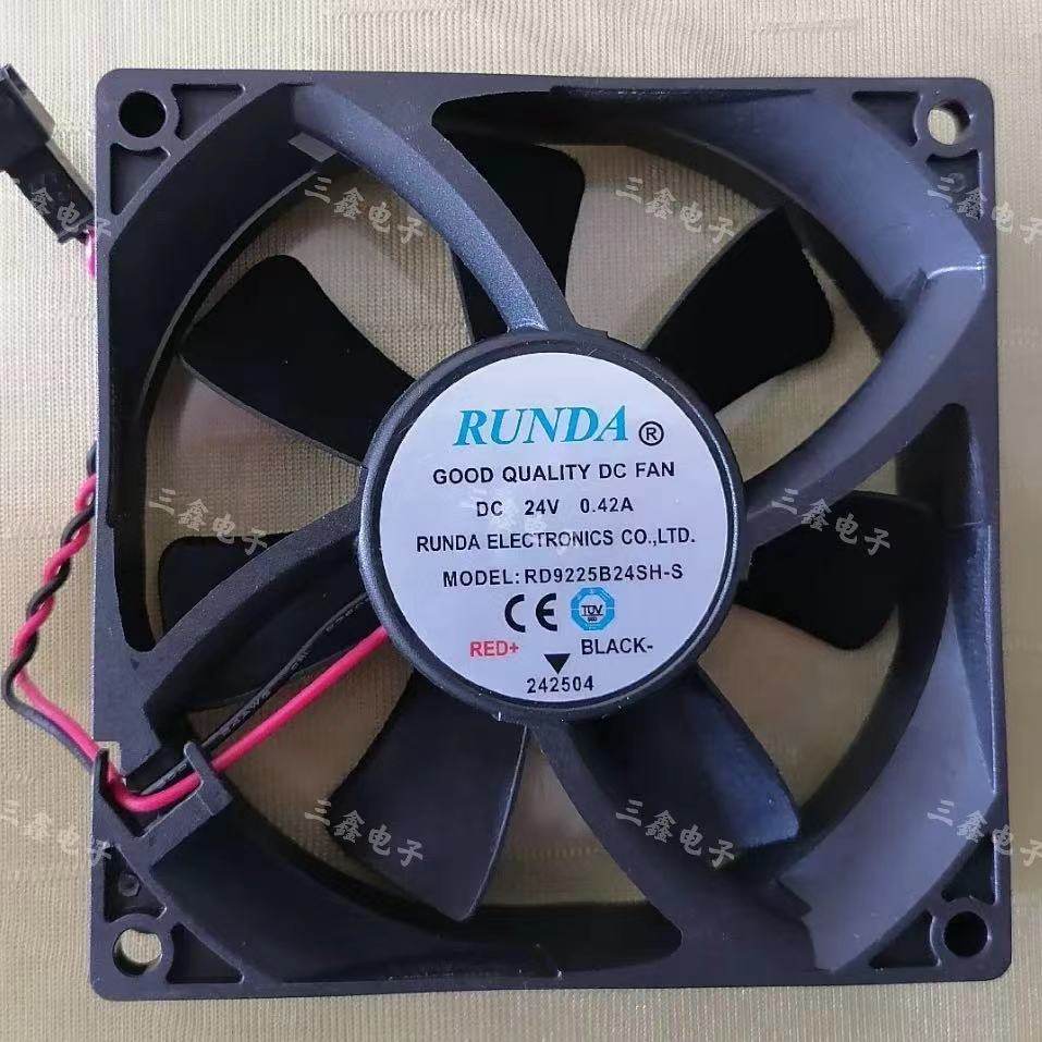 润达RUNDA RD9225B24SH-S DC24V 0.42A 9025 2线变频器散热风扇