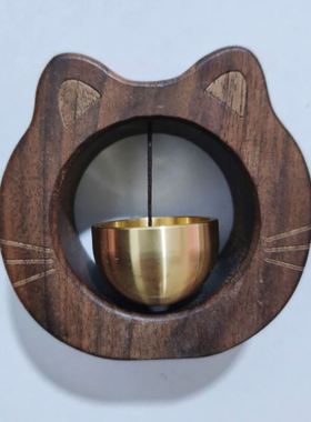 木质吸门式入户门铃进门开门提醒铃铛磁吸式家用装饰品摆件冰箱贴