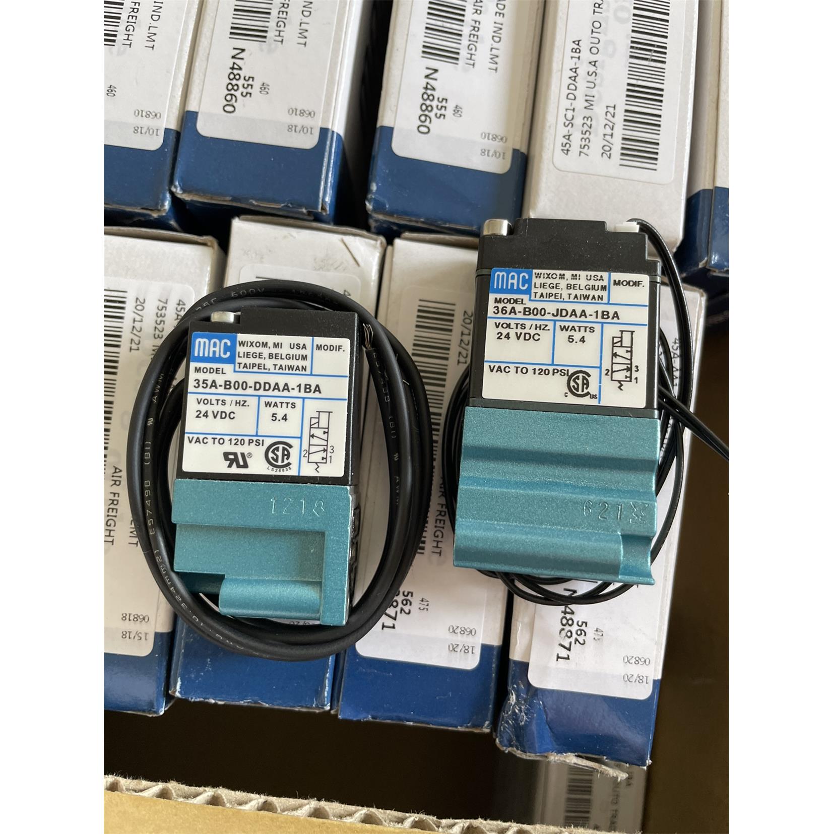 MAC电磁阀36A-B00-JDAA-1BA 35A-B00-DDAA-1BA DDDA-0BA DDBA轨道