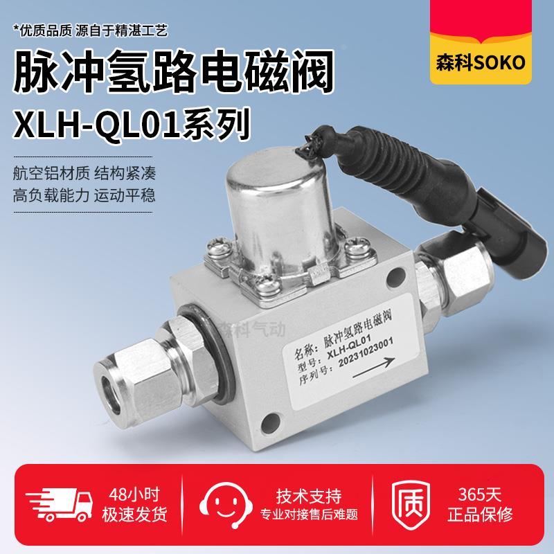脉冲氢路电磁阀自保持式氢能源汽车用XLH-QL01 G1/2卡套接头DC12V