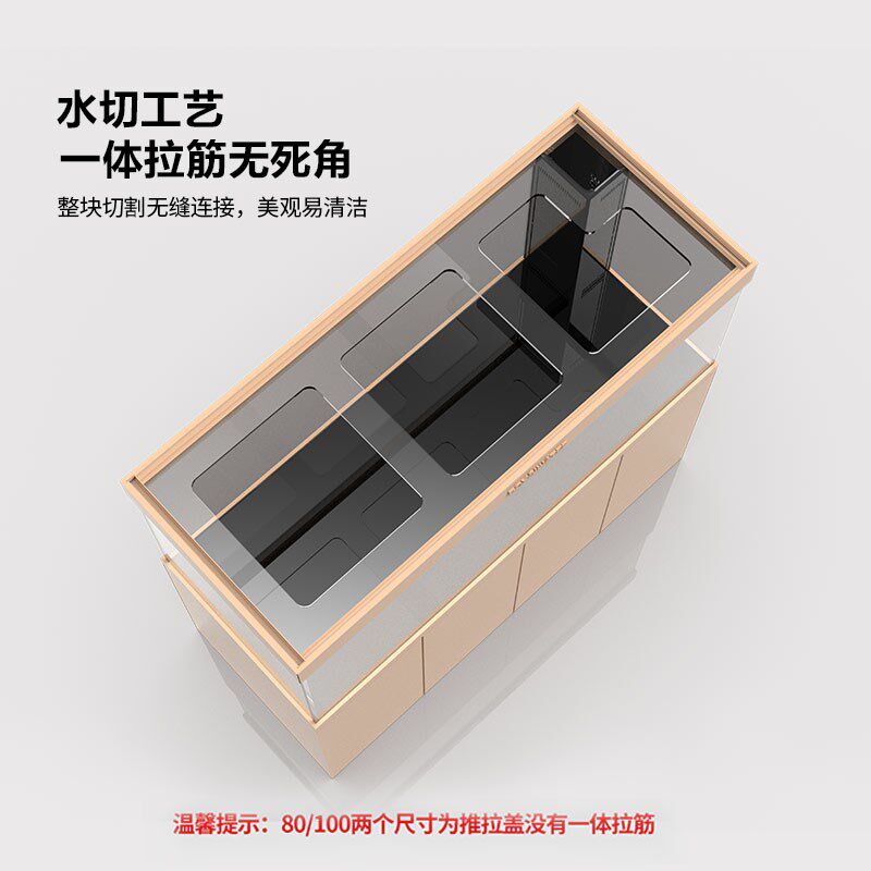 热销博特龙鱼缸全铝方寸大中型鱼缸免换水家用客厅办公室超白玻璃