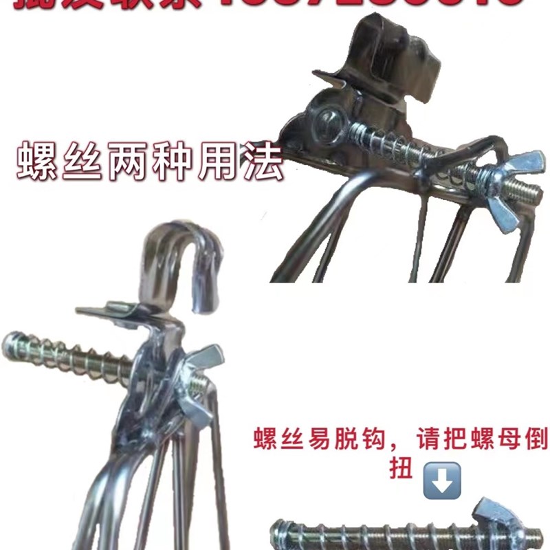 热销加厚加长不锈钢烤鸭夹烤鸭架手撕鸭夹子啤酒鸭夹烤鸭夹板铁板
