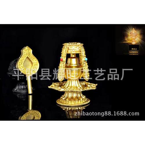 热销纯铜雕花灌顶壶纯铜长寿宝瓶高21cm