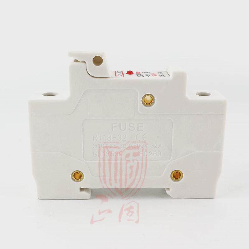 热销陶瓷熔断器底座导轨安装保险管座带灯RT28 RT18-32X 1P 2P 3P