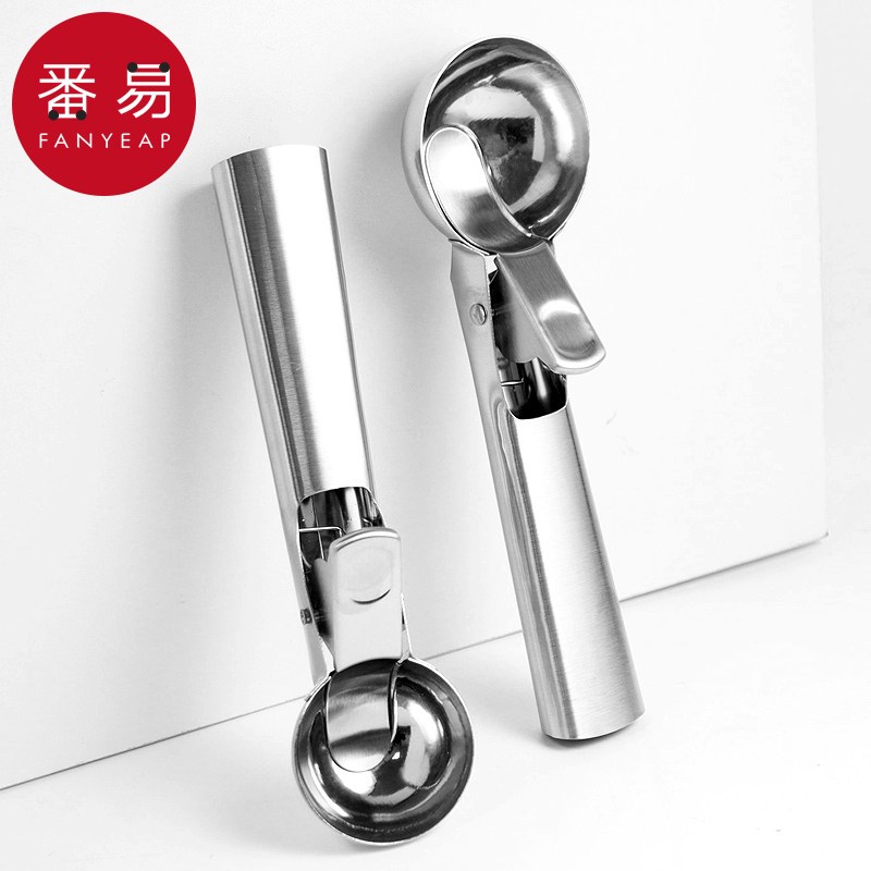 热销冰淇淋挖球器A1pq801-可弹式冰激凌勺雪糕勺模具西瓜勺水果球