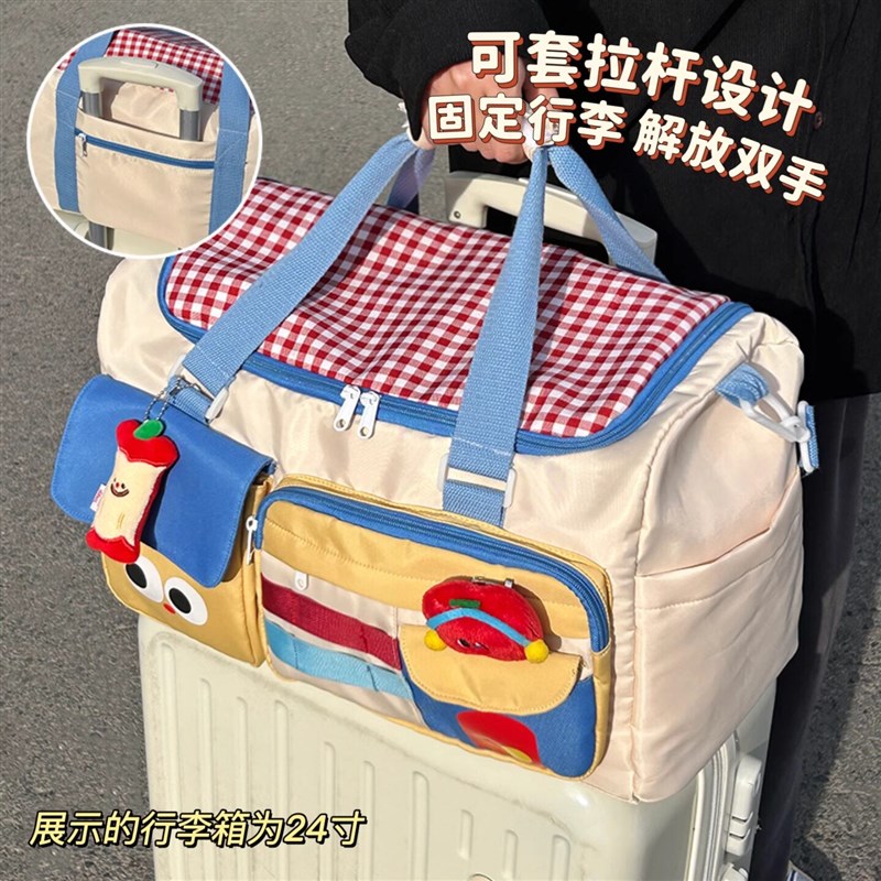 热销轻松让行李井井有条~短途旅行包女轻便行李袋大容量健身包手