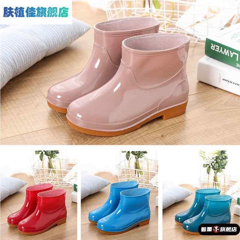 热销时尚女中筒雨靴半统防水鞋雨鞋防滑软底厨师种菜洗车工作胶桶