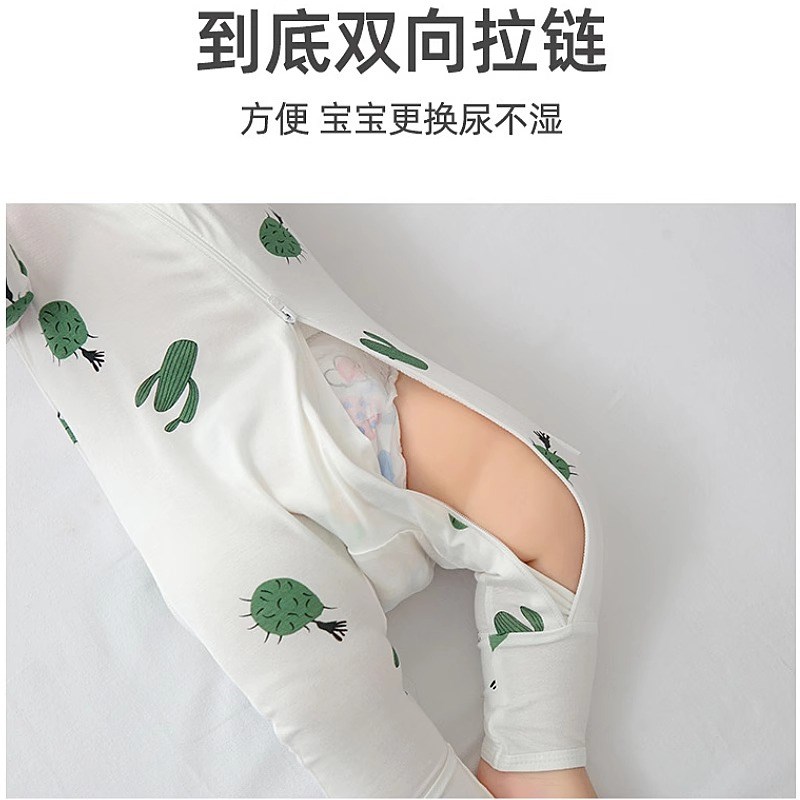 热销婴幼儿竹纤维长袖连体衣男女宝宝睡衣超薄哈衣夏包手包脚空调