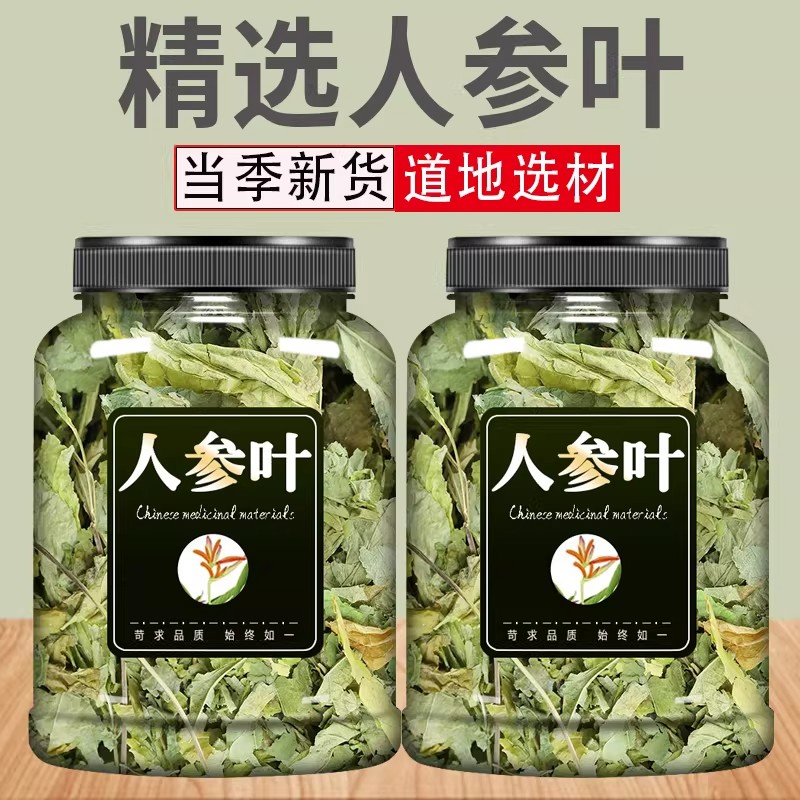 人参叶中药材500g旗舰店正品长白山人参茎叶新鲜参叶泡水人参叶茶