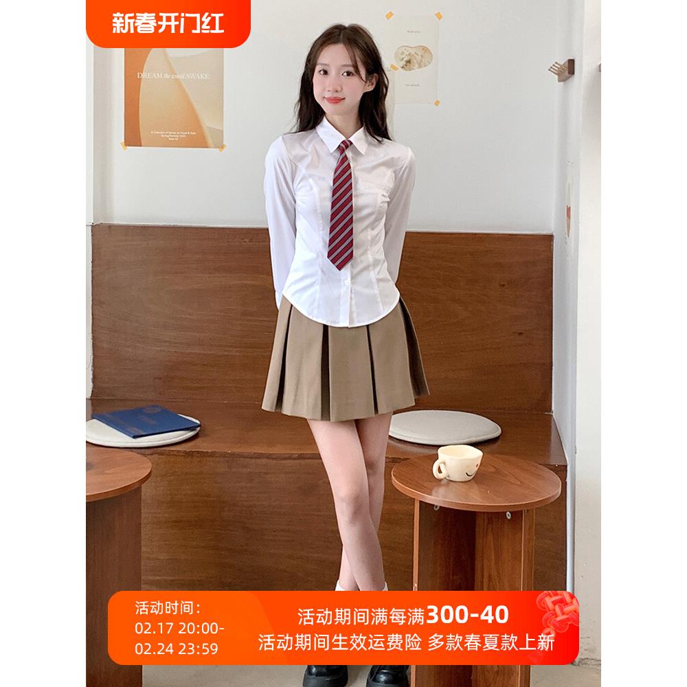 东京岁时记jk原创日系制服修身衬衣女学院风秋季2024新款衬衫长袖 女装/女士精品 衬衫 原图主图