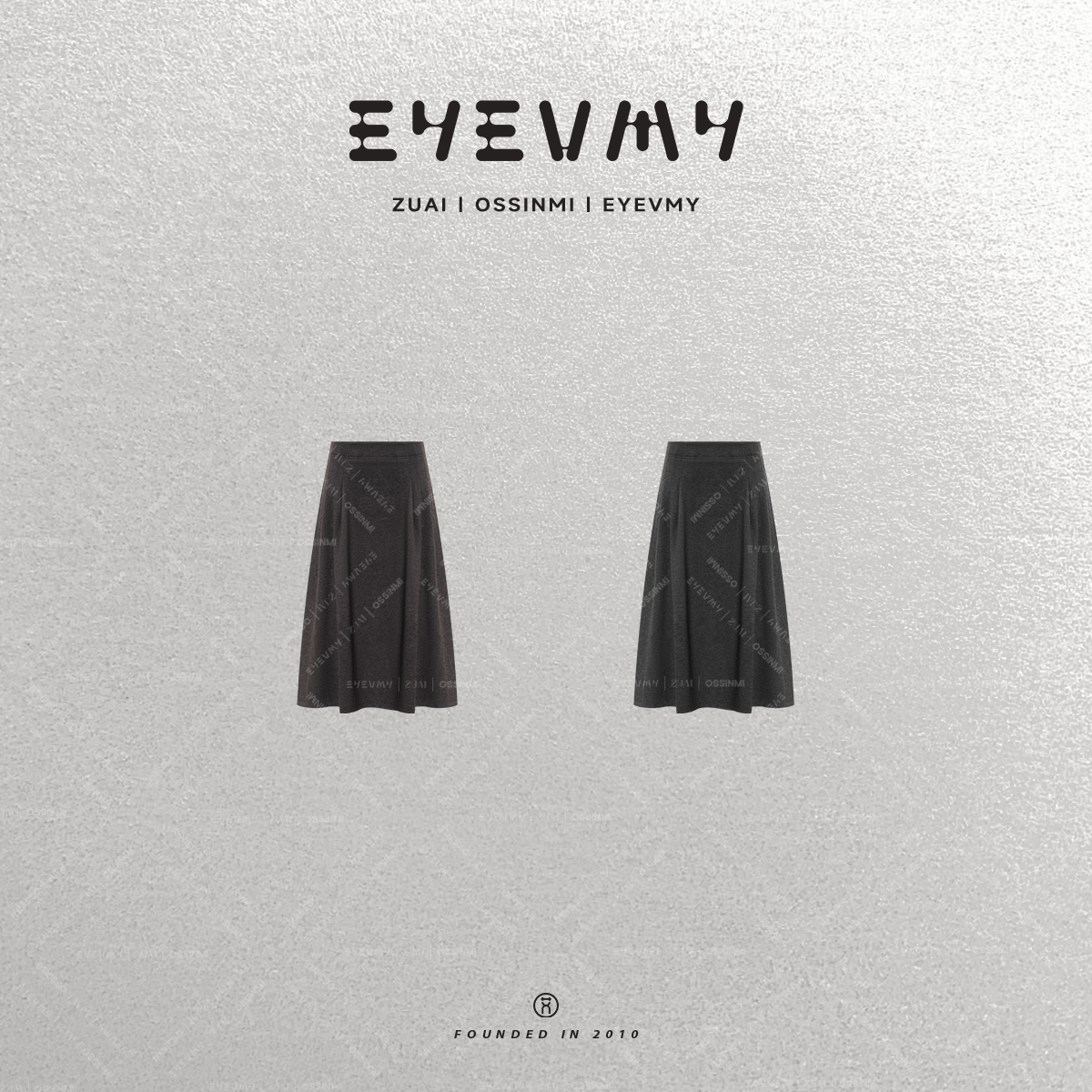 【醋酸羊毛A摆褶裙】经典赫本芝麻点呢半裙WT53RYQ233