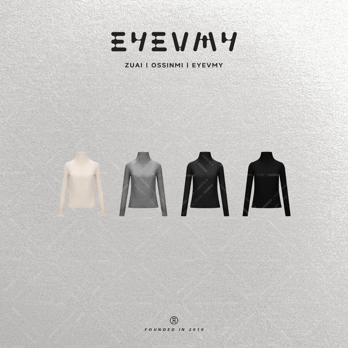 【奶皮子】水磨羊绒衫高领高弹高支纯色打底衫WT53FYQ259