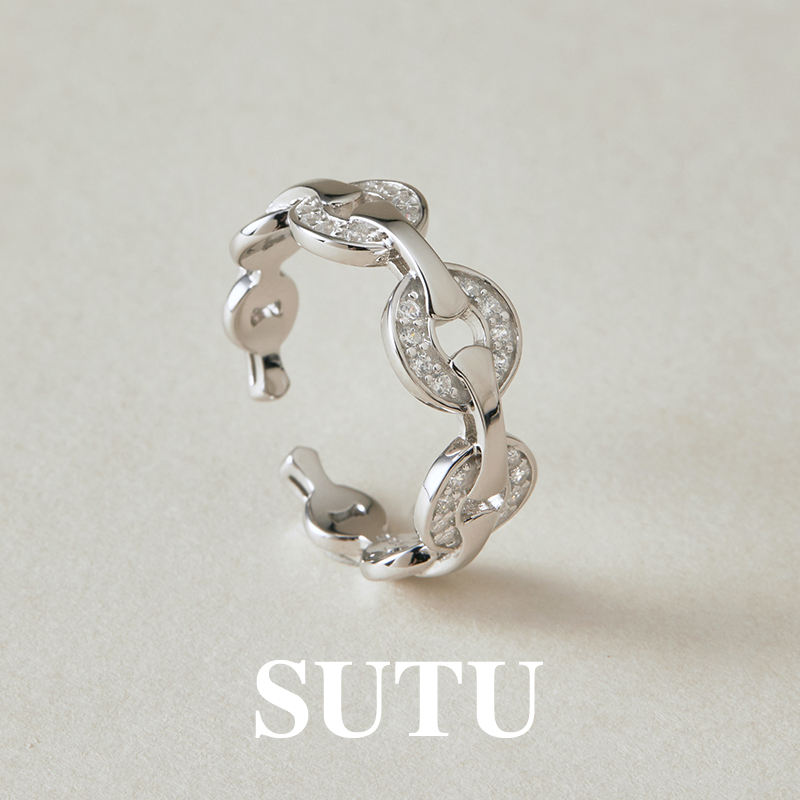 素图钱币戒指小众精致独特指环女