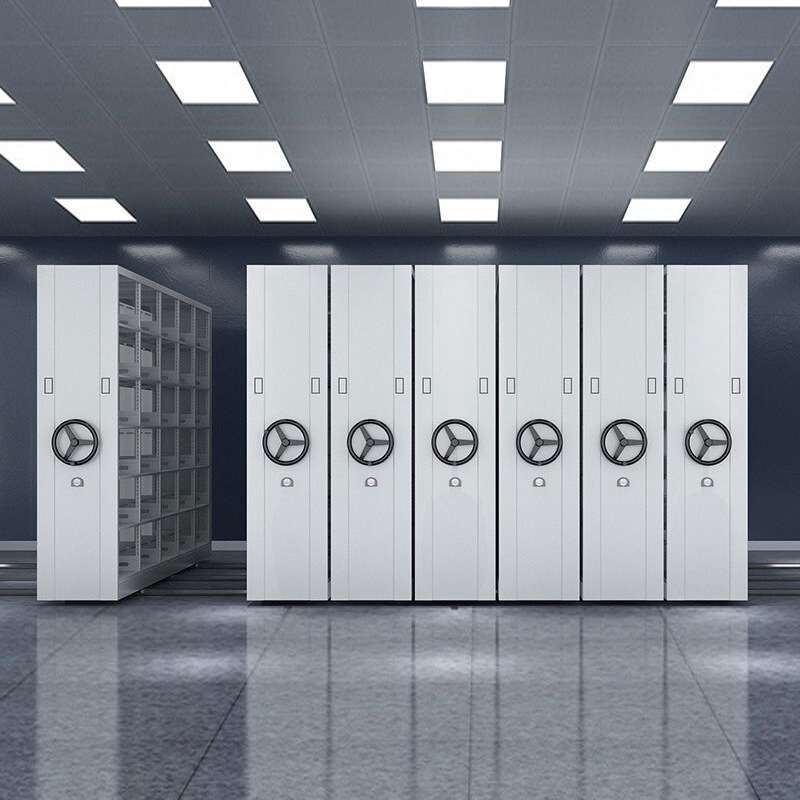 会计凭证密集架移动档案柜 手摇移动档案架电动智能财务室密集柜