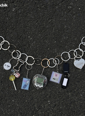 【明星同款】Bipunchik裤链个性原创朋克复古腰链挂饰男女
