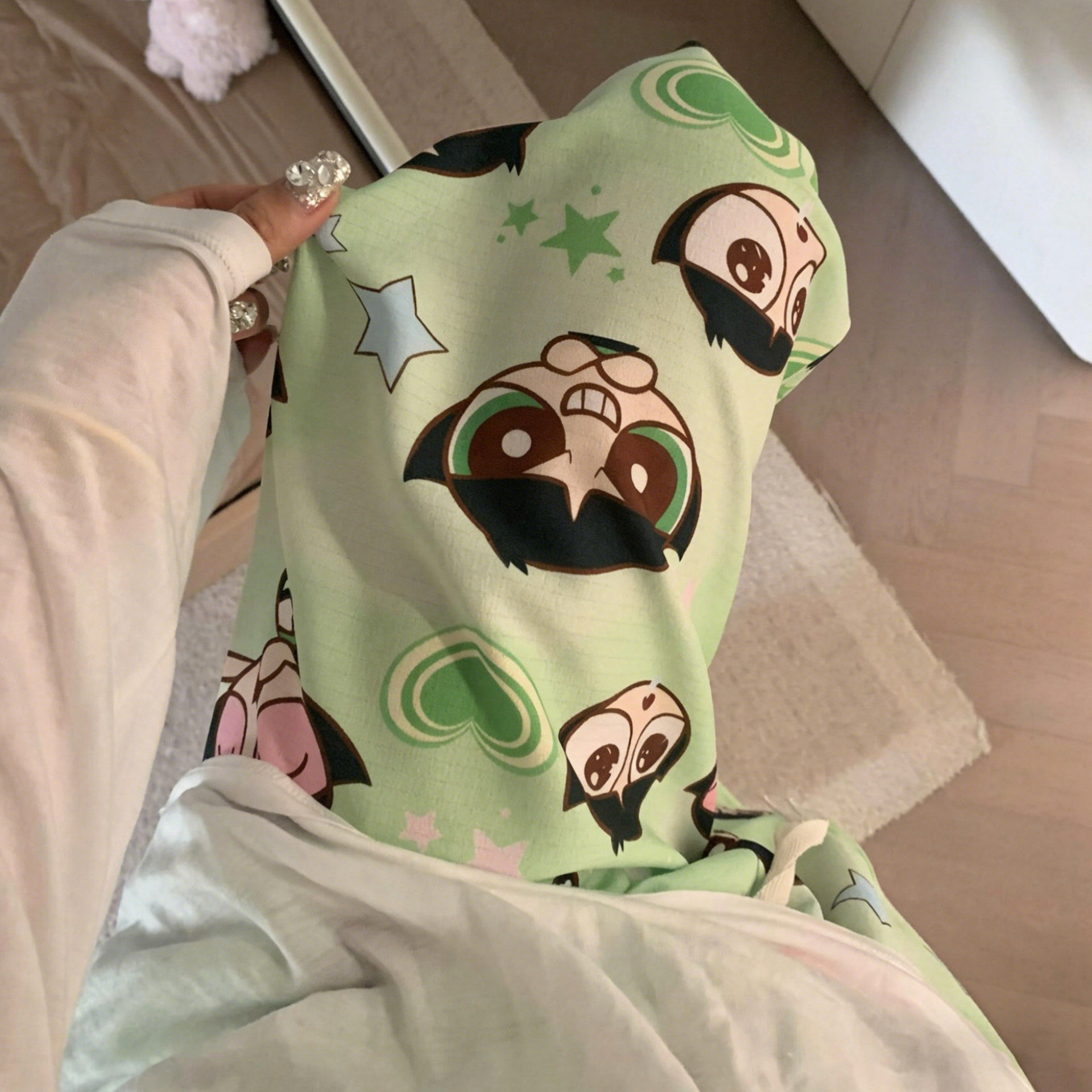 飞天小女警遛弯裤女休闲长裤宽松裤子夏季薄款垂感显瘦可爱凉凉裤