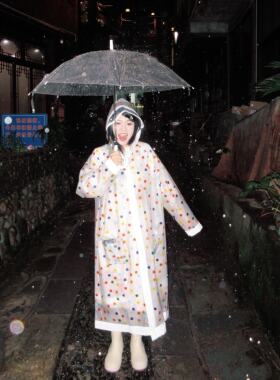 彩色波点雨衣雨披长款全身女生超厚防暴雨外穿户外演唱会音乐节