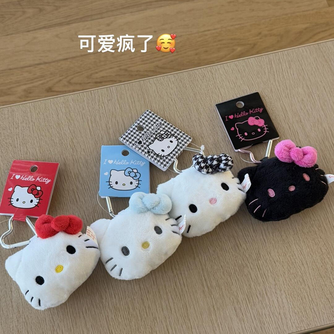 日系可爱hellokitty猫猫头包包挂件kt大头猫脸钥匙扣高颜值挂饰
