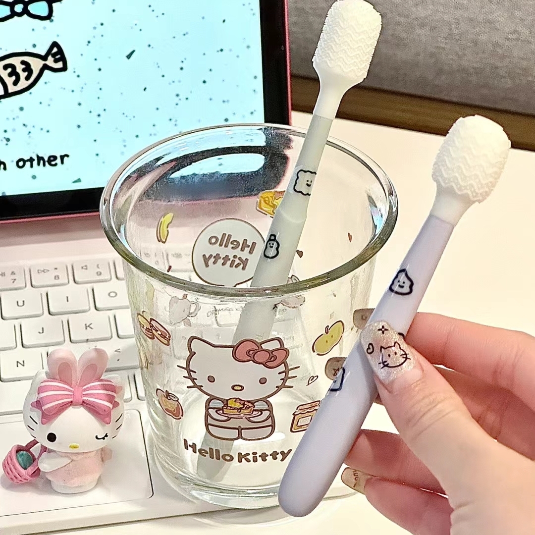 hellokitty漱口杯女生刷牙杯子洗漱牙具杯玻璃牙缸家用学生宿舍用