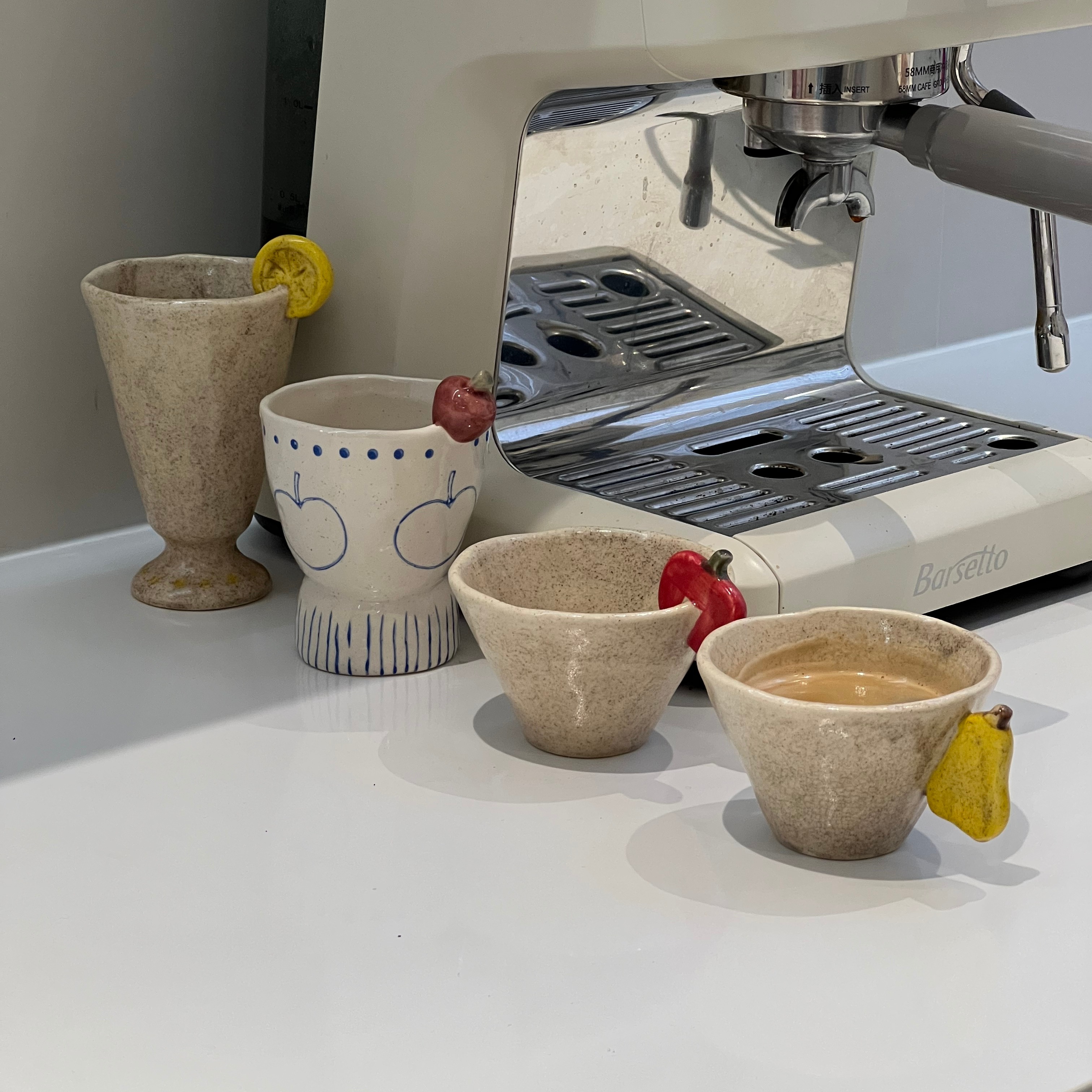 陶瓷手握咖啡杯手作日式可爱浮雕拿铁果汁饮料高颜值礼物咖啡杯