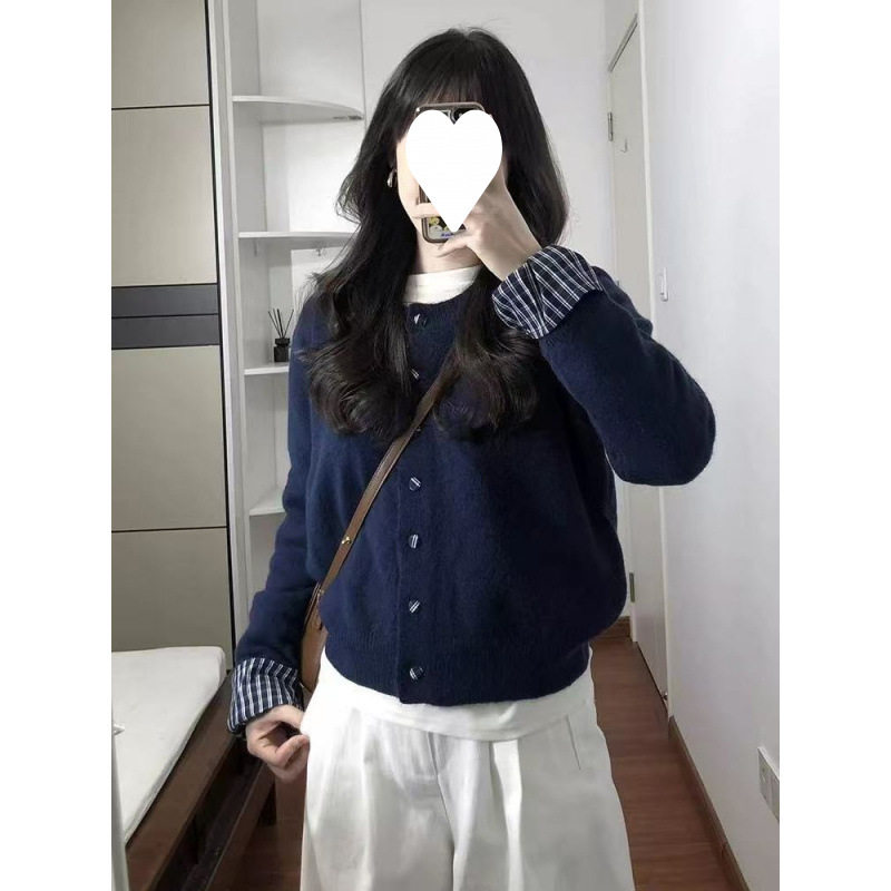 入秋搭配一整套小个子穿搭减龄复古港风高级感毛衣裤子两件套装女