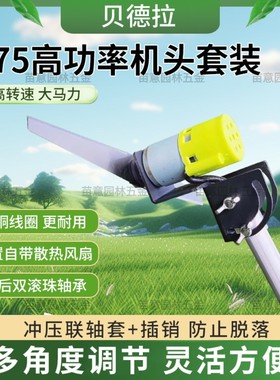 DIY新款可调角度割草修枝打尖专用机头775大功率12V21V韭菜打花机