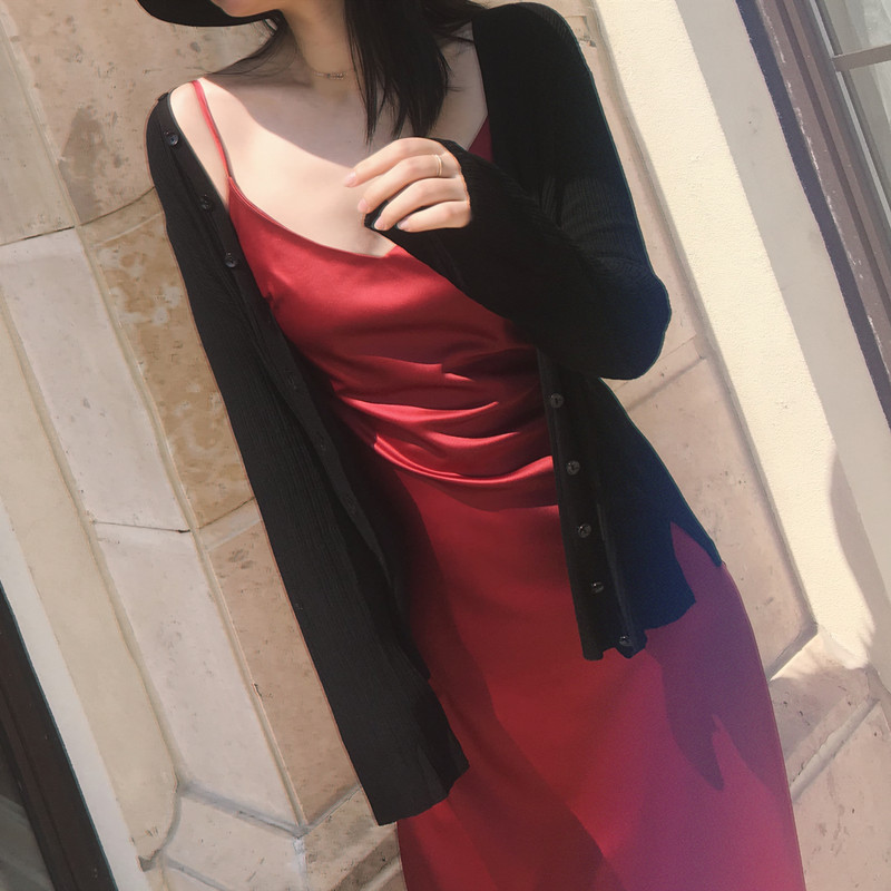 春款针织小开衫女短款 冰丝披肩外套上衣 L修身薄款V领针织衫外搭