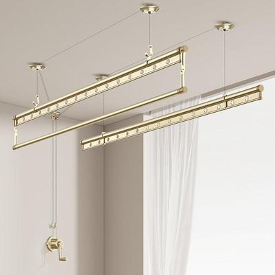 金贵夫人手摇升降晾衣架顶装手动伸缩晾衣杆阳台自动家用晒衣架凉