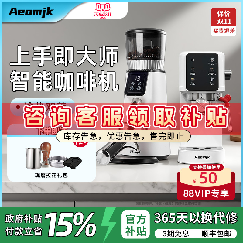 Aeomjk半自动意式小型咖啡机