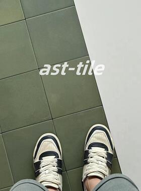 Asttile中古风厨房新竹绿工装卫生间阳台复古渐变哑面仿古地砖200
