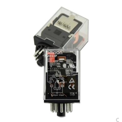 OMRON欧姆龙 MKS2P圆8脚中间继电器MKS3P圆11脚 220VAC 24VDC