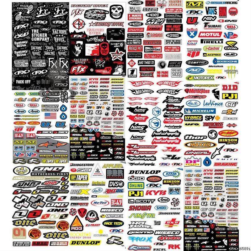 百款潮流个性图案LOGO标志时尚潮牌车身贴纸车贴设计矢量图素材