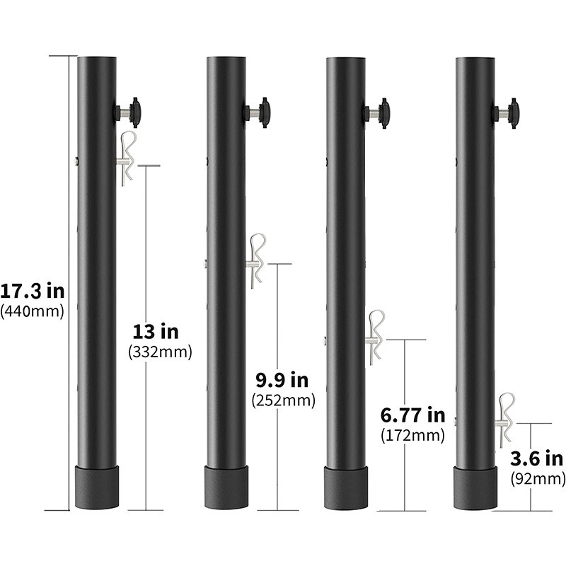 桌腿延长器桌子工作台高度扩展器直腿或弯腿式折叠桌子腿部延伸器