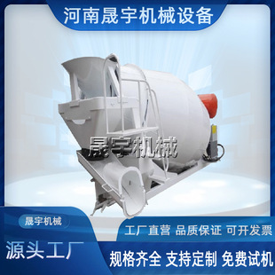 农田开发混凝土运输罐车 液压行走水泥搅拌罐 混凝土砂石拌合机