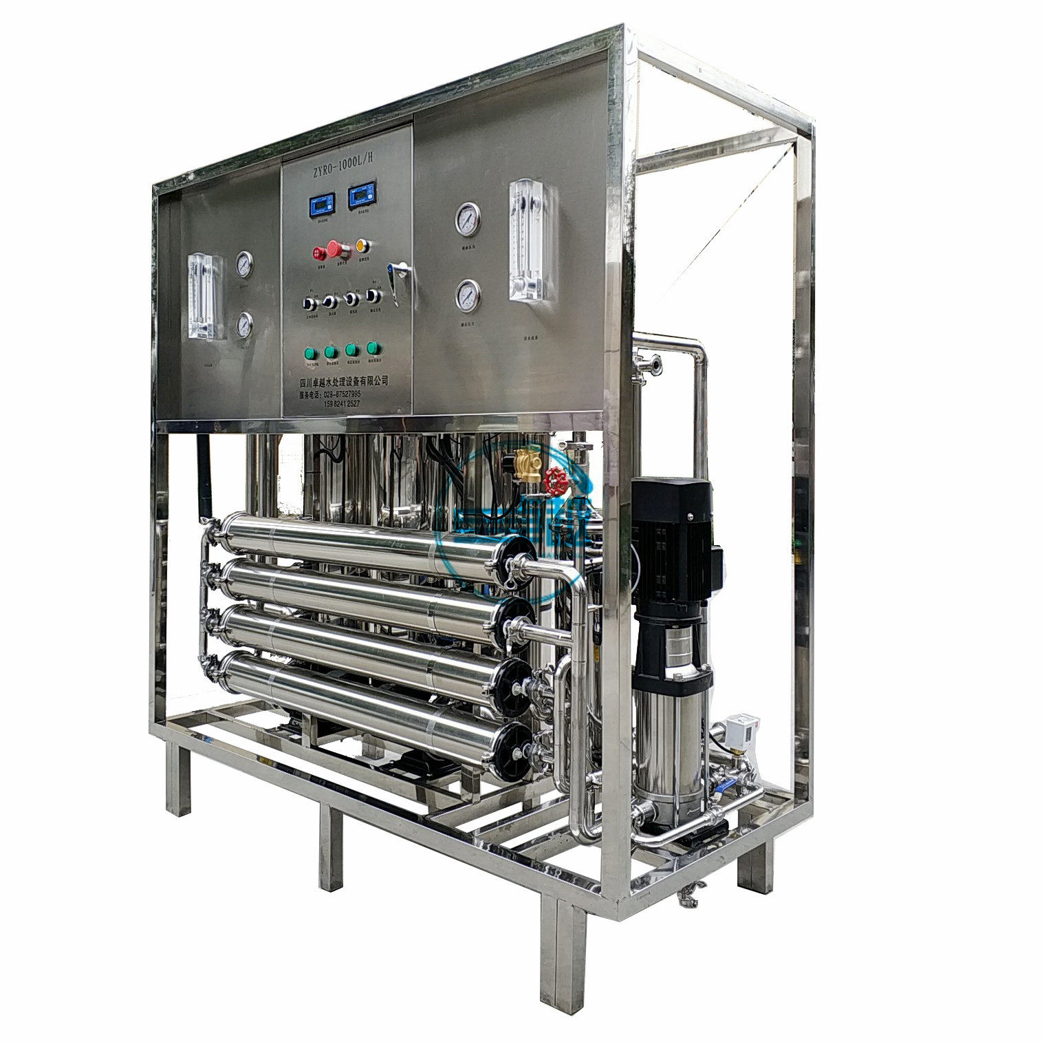 一体化占地小纯水设备 316材质全不锈钢净水设备 水处理设备1000L
