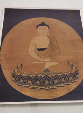 宋代缂丝佛像立轴复古书画高清艺
