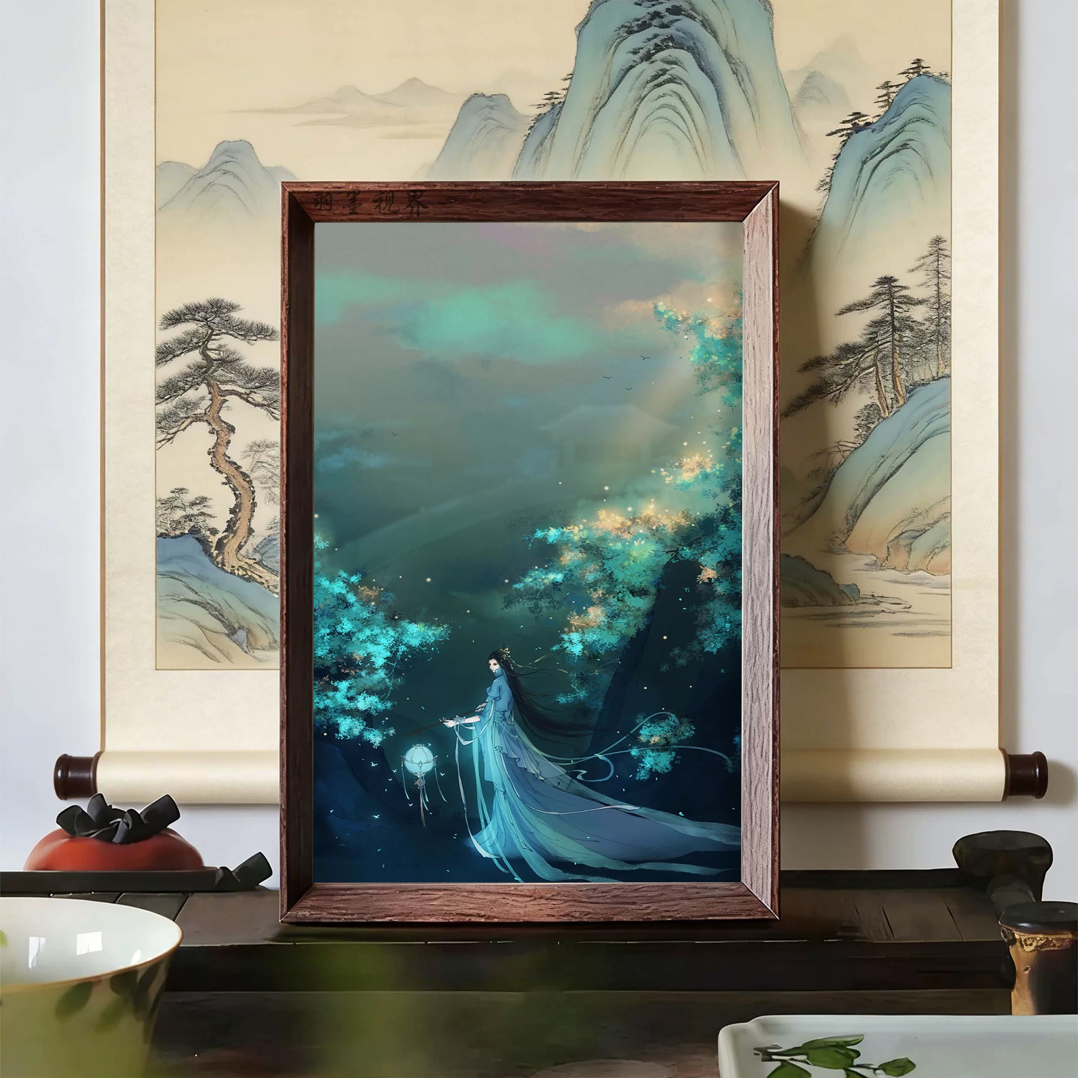 唯美森林意境卧室书房氛围感装饰