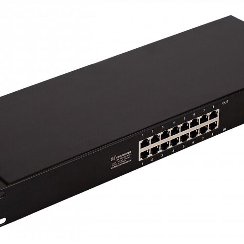 8口网络防雷器百千兆机架式交换机浪涌保护器LKX-SC1000-RJ45-POE