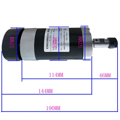 无刷主轴电机500W 48VDC ER11 12000转无刷驱动器 固定座直流电源