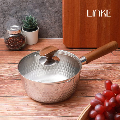 LINKE邻可 · 三层钢雪平锅无涂层加厚不粘锅辅食一人食奶锅18cm