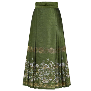 洛如嫣原创【春意静】新中式古装汉服女清新素雅马面裙显瘦半身裙